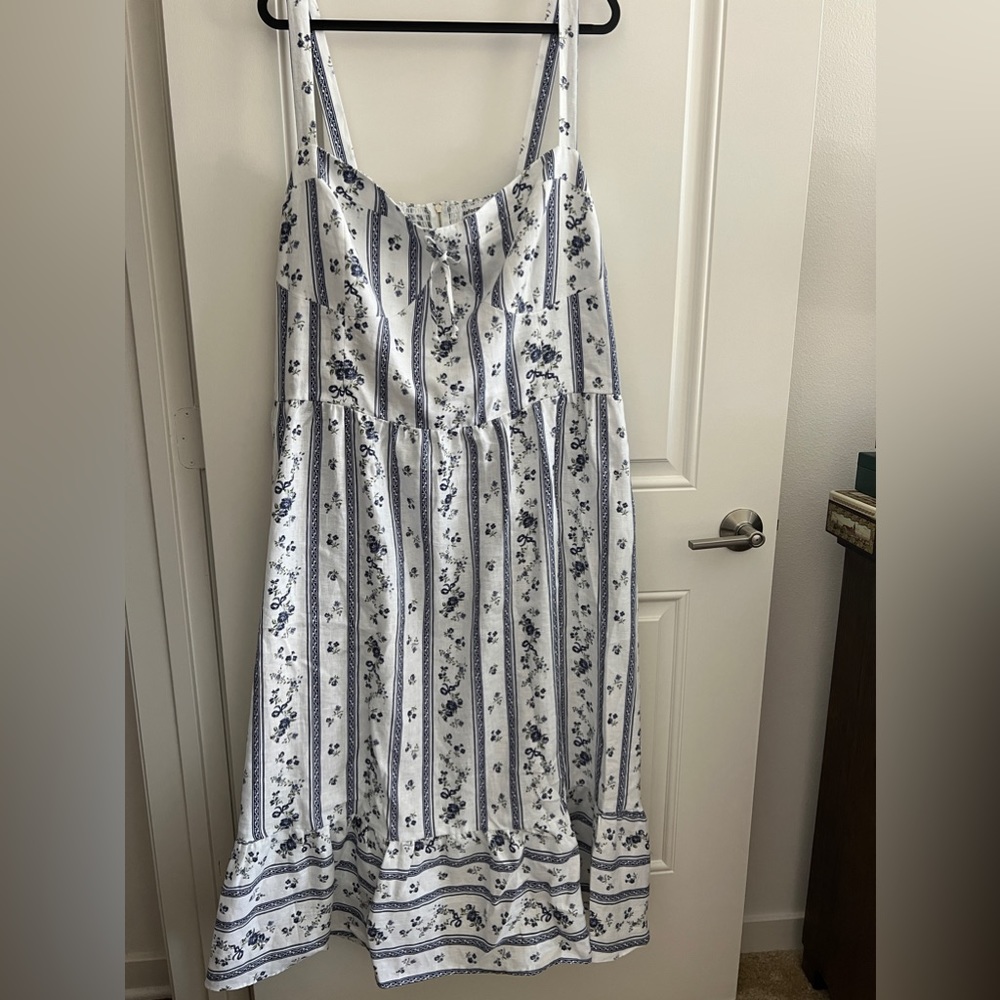 Reformation Maegan Linen Dress Plus Size 24